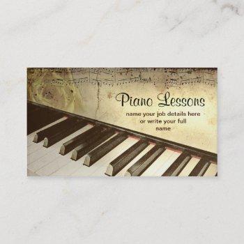 piano business card