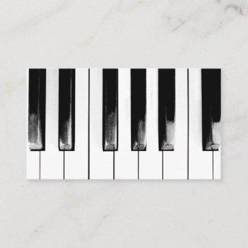 piano keys business card