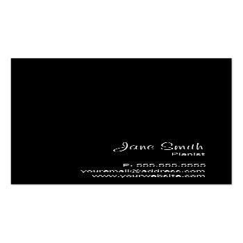 Small Piano Keys For Pianist Business Cards Back View
