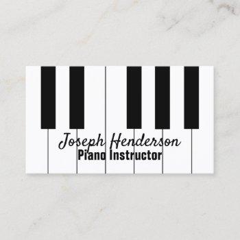 piano teacher business card