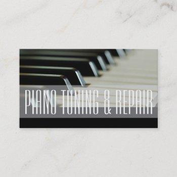 piano tuning & repair music instructor business business card