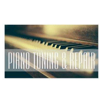 Small Piano Tuning & Repair Music Instructor Business Business Card Front View