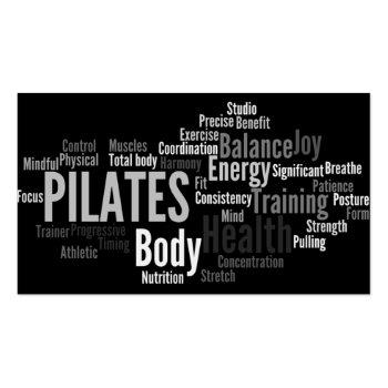 Small Pilates Instructor Business Card Front View