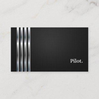 pilot professional black silver business card