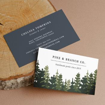 pine forest logo business card