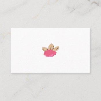 pink and brown illustration business card