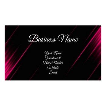 Small Pink & Black Calligraphy Consultant Business Card Front View