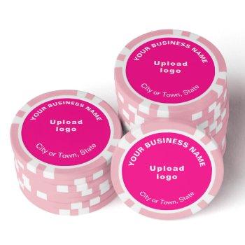 pink business brand on poker chips