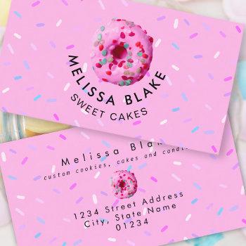  pink donut logo business card