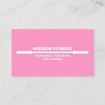  pink female fitness personal trainer  business  business card