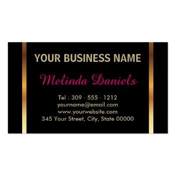 Small Pink Glitter And Leopard Skin - Hairstylist ⭐⭐⭐⭐⭐ Business Card Back View