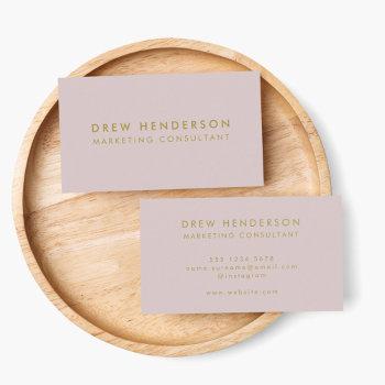 pink gold minimalist | modern elegant stylish business card