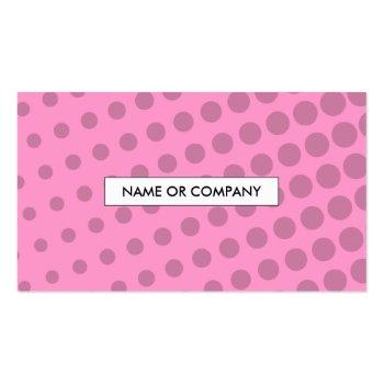 Small Pink Halftone Qr Code Business Card Back View