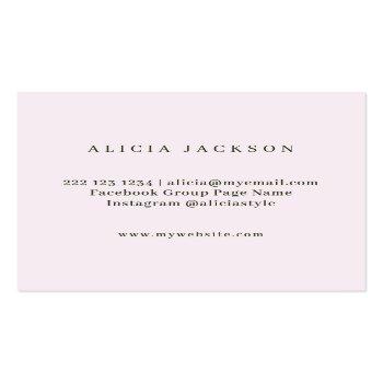 Small Pink Magnolia Watercolor Modern Wedding Planner Square Business Card Back View
