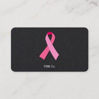 pink ribbon business card