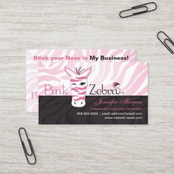 pink zebra business card