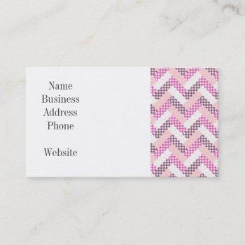 pink zig zag quilt pattern gifts for her business card
