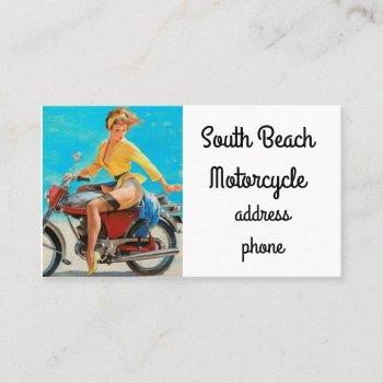 pinup motorcycle business card