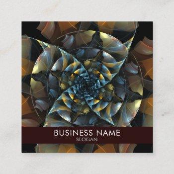 pinwheel abstract art professional square business card