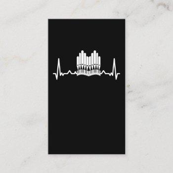 Small Pipe Organ Heartbeat Church Music Organist Business Card Front View