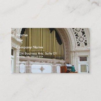 Small Pipe Organ Spreckels Business Card Front View