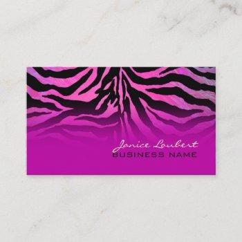 pixdezines hot pink zebra business card
