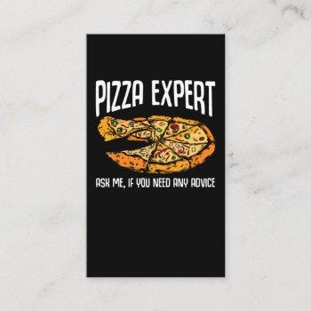 pizza expert funny pizza advice business card