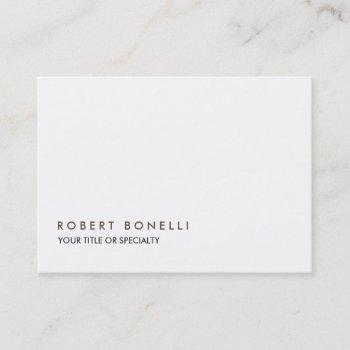 Small Plain Exclusive Modern Black White Business Card Front View