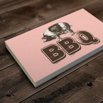 plain pink bbq pork business card