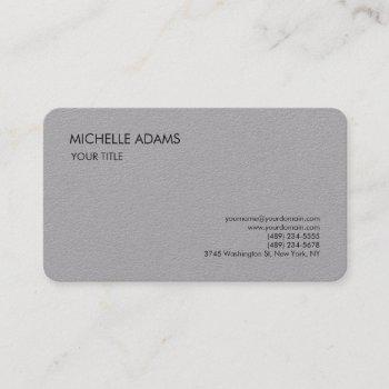 plain premium grey simple professional modern business card