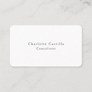 plain simple black white minimalist classical business card