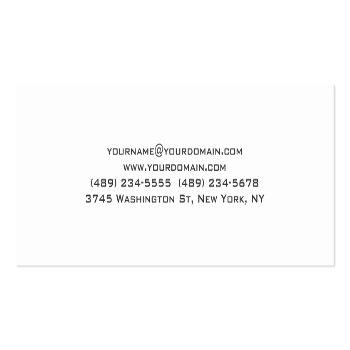 Small Plain Skinny Rounded Corner Business Card Back View