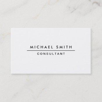 plain white professional elegant modern simple business card