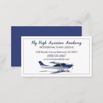 plane flying aviation instructor service business card
