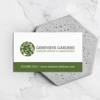 plant variety logo garden design landscaping business card