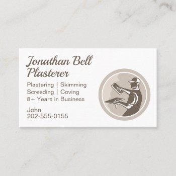 plasterer masonry drywall business card