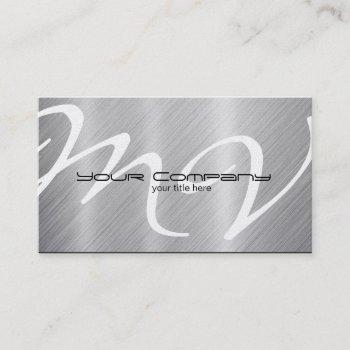 platinum / aluminum 'look' business cards
