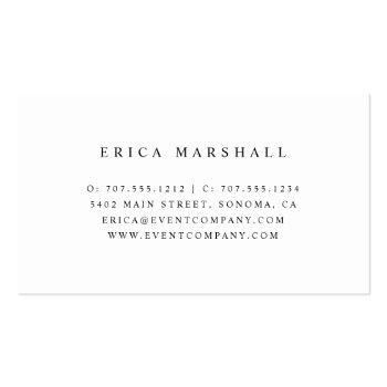 Small Platinum Glow Business Card Back View