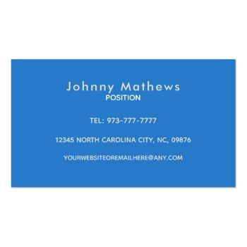 Small Plumber Business Cards Back View