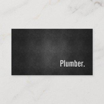 plumber cool black metal simplicity business card