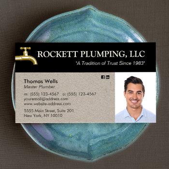 plumber plumbing water faucet photo  business  business card