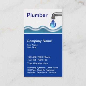 plumbing business cards