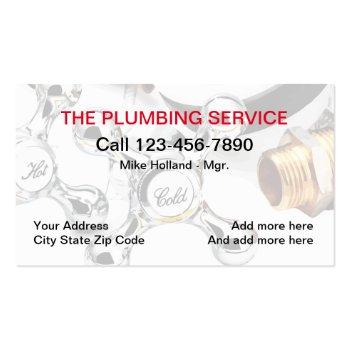 Small Plumbing Service Design Business Card Front View