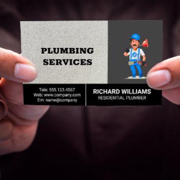 plumbing services | plumber man business card