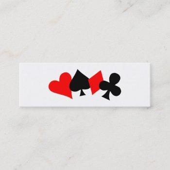 poker bookmark business card