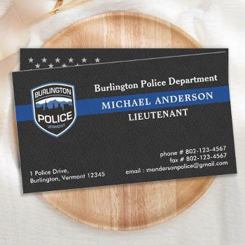 police department logo law enforcement officer business card