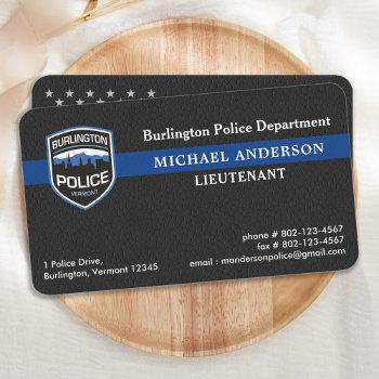 police law enforcement department logo officer business card