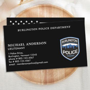 police officer custom logo name law enforcement business card