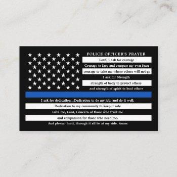 police officer prayer bulk thin blue line business card