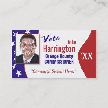 political campaign business card (vote)